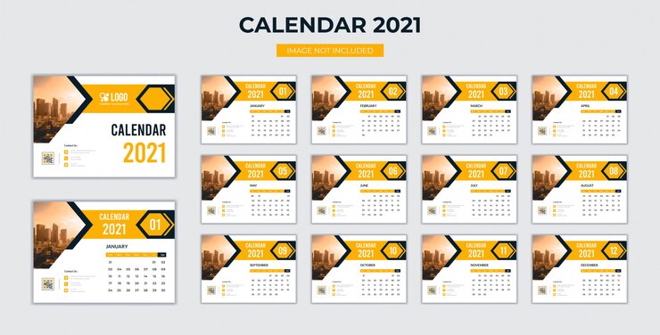 Calendario da tavolo 2021.
