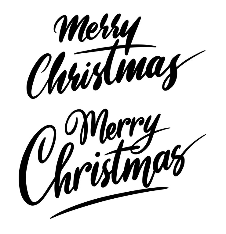 Calligrafia di calligrafia di buon Natale