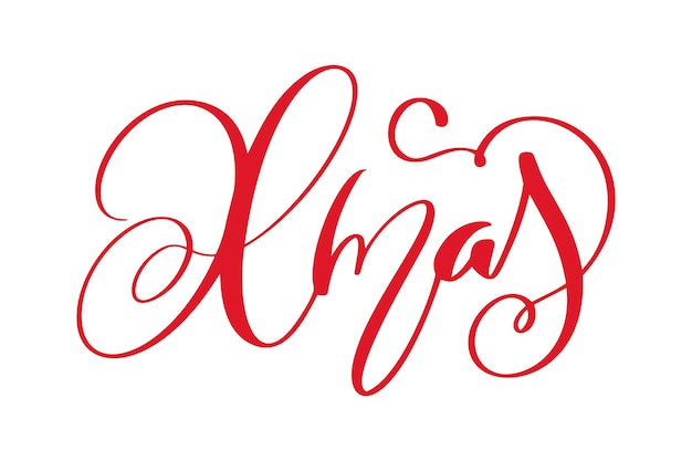 Calligrafia natalizia scritta parola vacanze di Natale e Capodanno illustrazione vettoriale EPS Decor per biglietto d'auguri