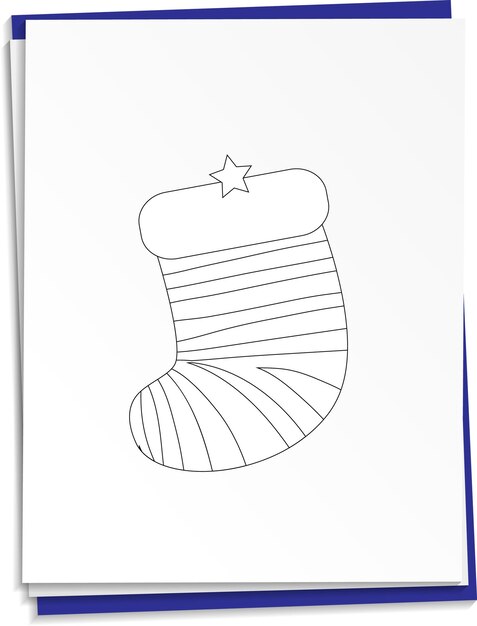 Calzino disegnato a mano su carta