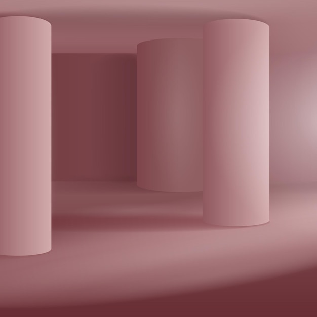 Camera rosa interna in stile minimal