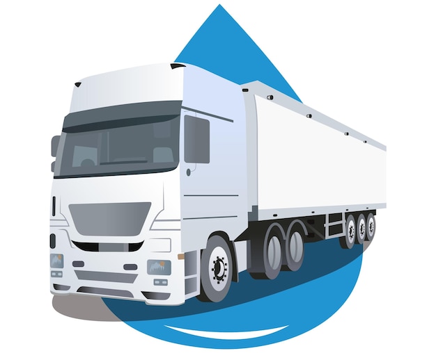 Camion con goccia d'acqua