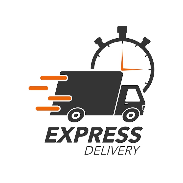 Camion con icona cronometro per servizio, ordine, spedizione veloce, gratuita e in tutto il mondo. Design moderno