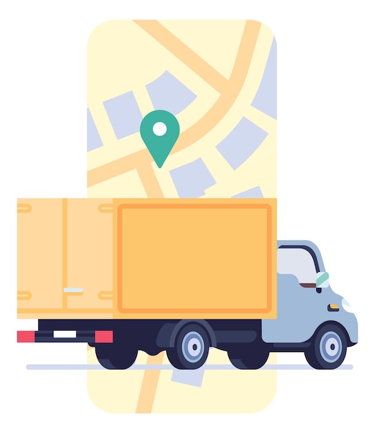 Camion di consegna diretto al punto di destinazione Servizio di spedizione merci