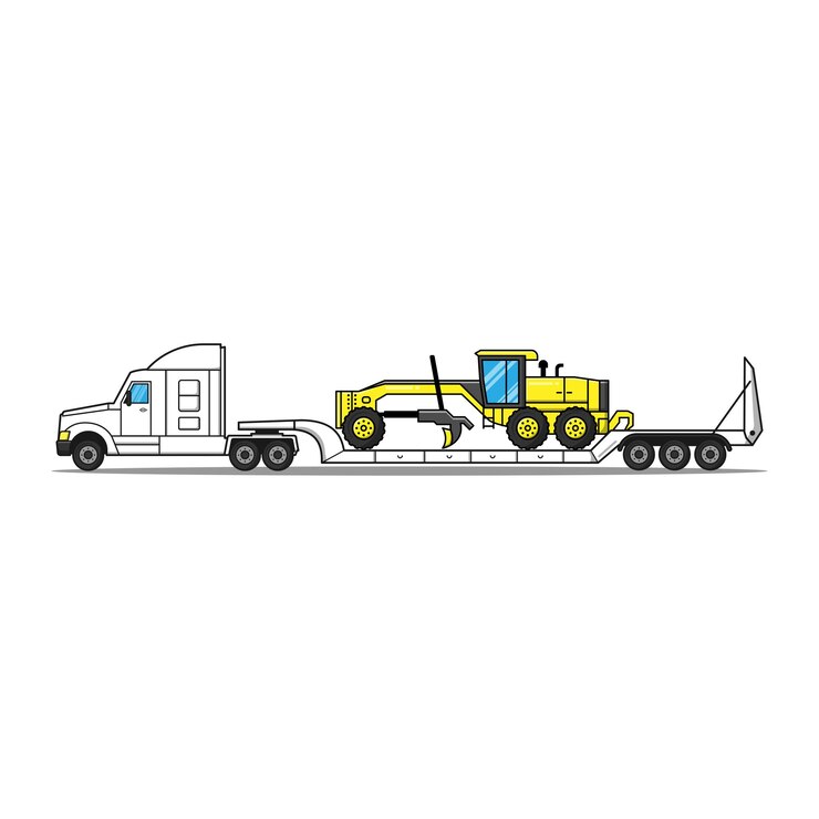 Camion Prime mover su sfondo bianco