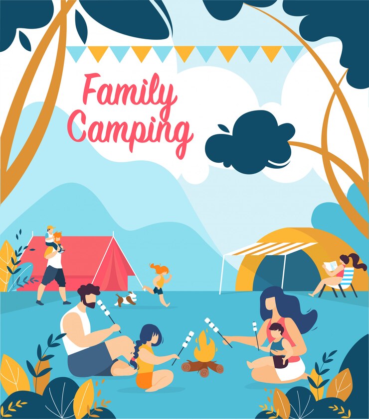 Campeggio pubblicitario Iscrizione Famiglia Camping