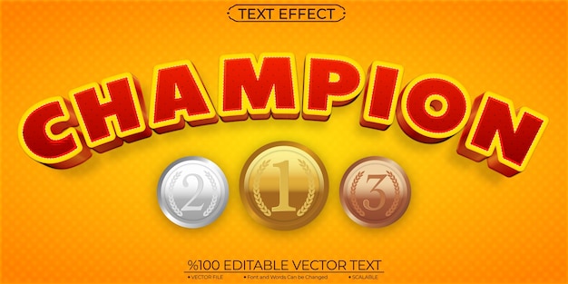 Campione effetto testo modificabile e scalabile