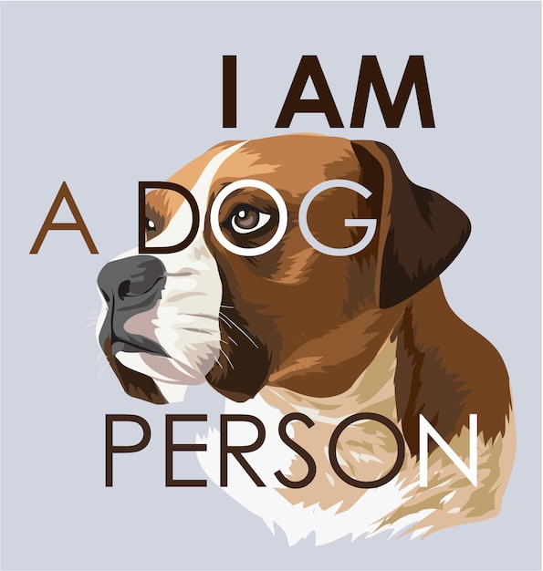 cane con arte illustrazione slogan