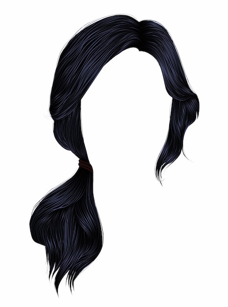 capelli delle donne colore nero .tail.