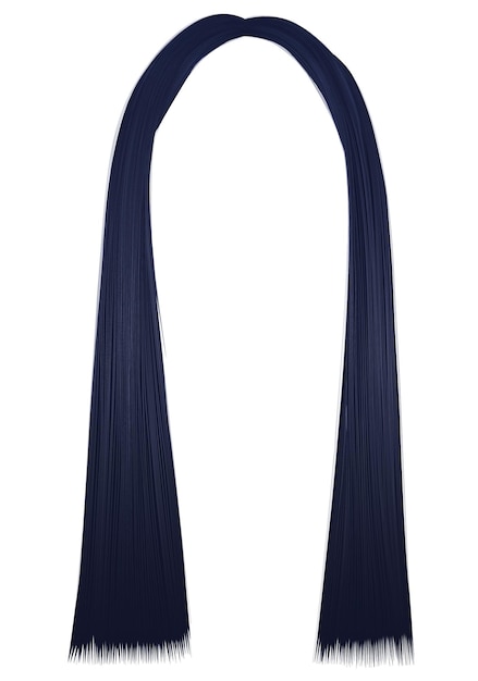 capelli lunghi neri bruni stile moda