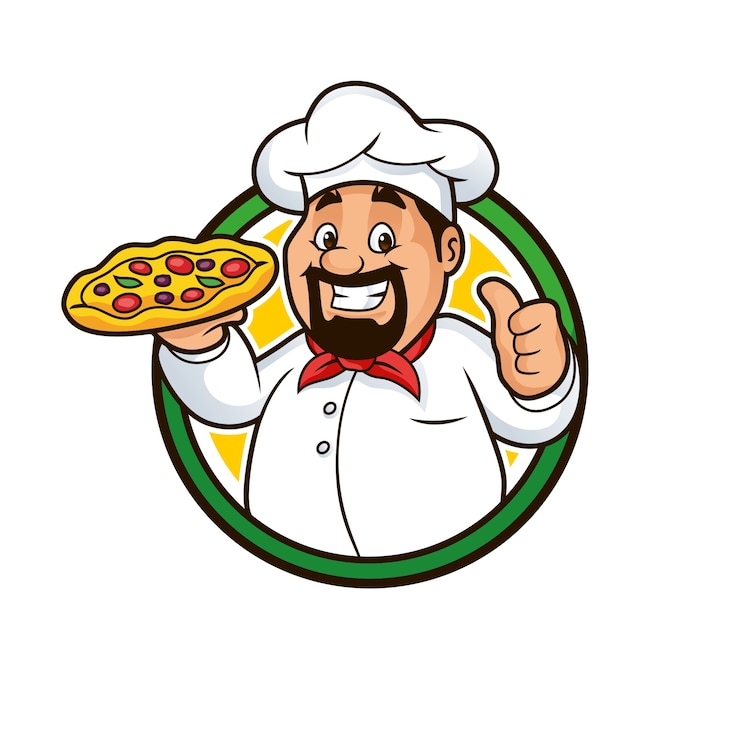 Vettore capo della pizza.