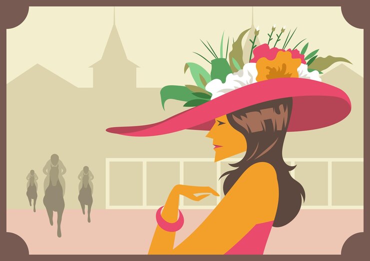 Vettore cappelli kentucky derby