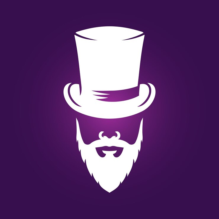 Vettore cappello e barba opere d'arte alla moda illustrazione vettoriale astratta attraente design applicabile colorato