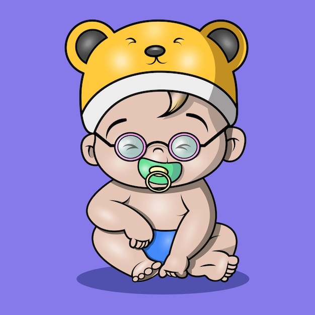 Cappello e occhiali da portare del bambino sveglio