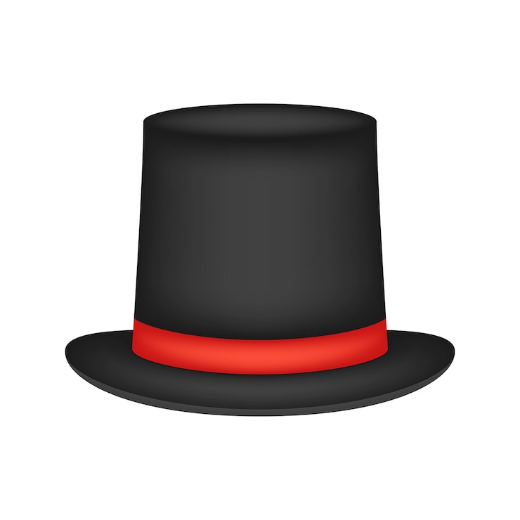 Vettore cappello isolato su sfondo bianco