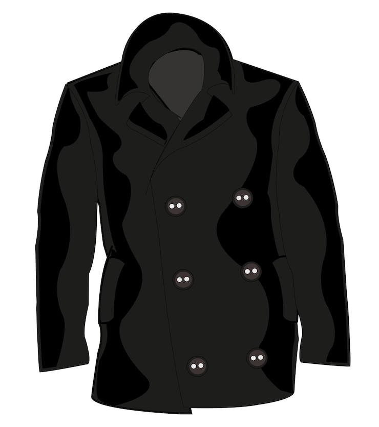 Vettore cappotto in panno colore nero