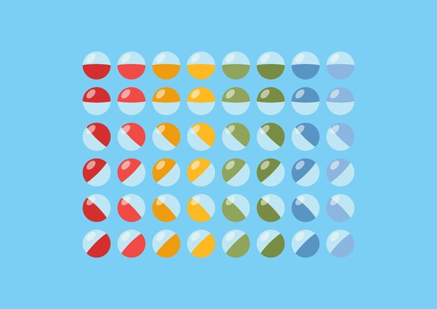 Capsule colorate dal distributore automatico di giocattoli