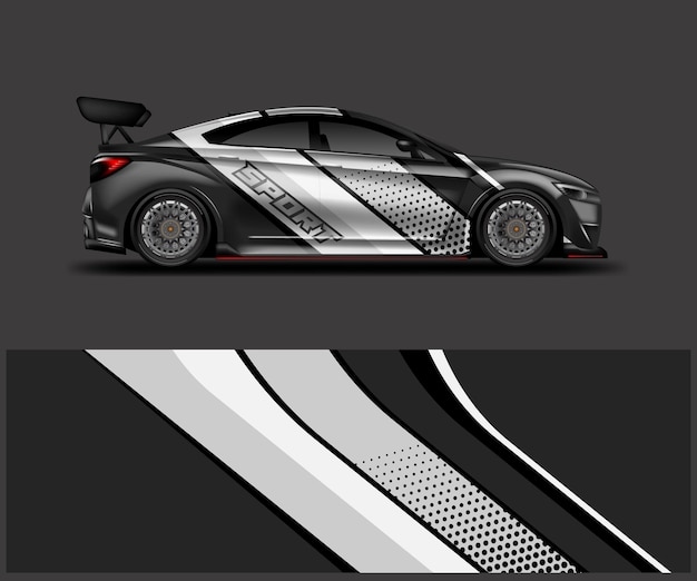 Car Wrap sfondo Racing Design vettore