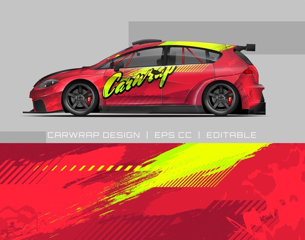 Car wrapping design con texture astratta Sfondo astratto da corsa