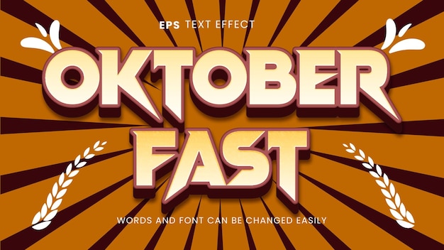 Carattere 3d effetto testo veloce Oktober modificabile