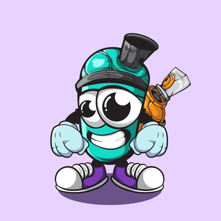 Vettore carattere della vernice spray doodle