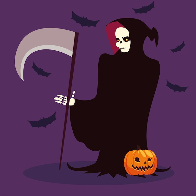 Carattere di morte per felice halloween