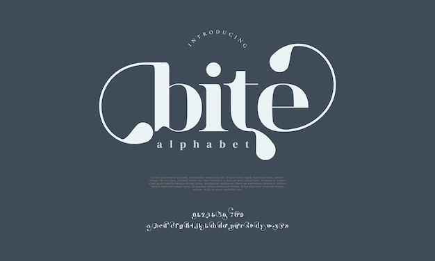 carattere e numero di lettere dell'alfabeto di lusso elegante Lettering classico Minimal Fashion Design tipografia