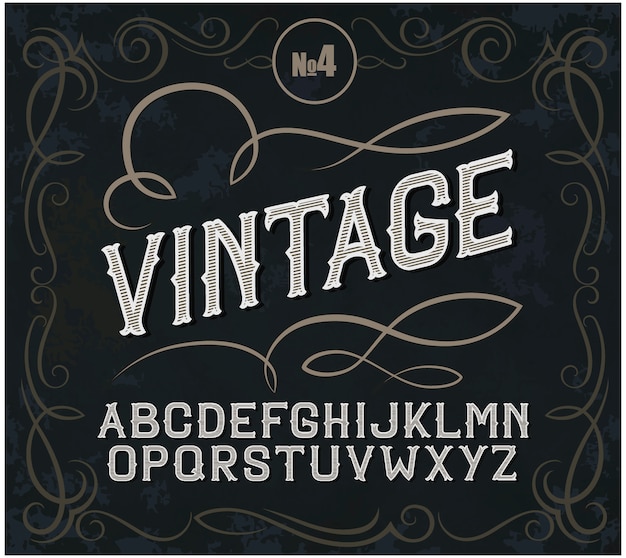 Carattere etichetta vintage Stile etichetta alcolica
