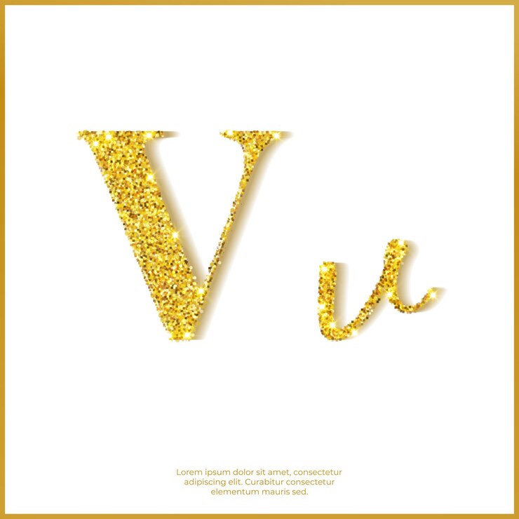 Carattere glitter oro