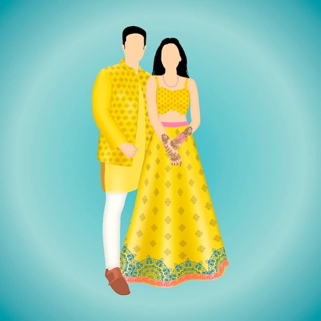 Carattere indiano haldi Matrimonio indiano