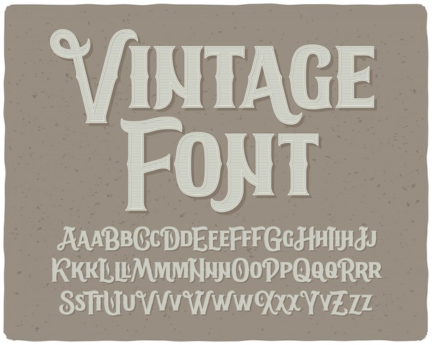 Carattere tipografico vintage vettoriale