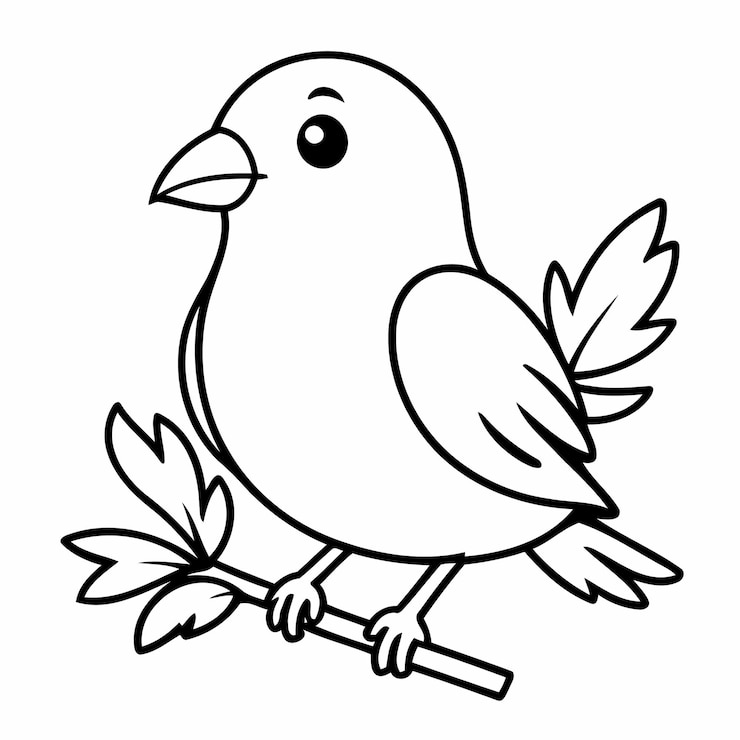 Vettore carina illustrazione vettoriale exoticbird disegno per bambini pagina