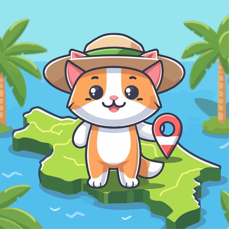 Vettore carino cartone animato della costa rica illustrazione di icona vettoriale animal holiday icon concept isolato