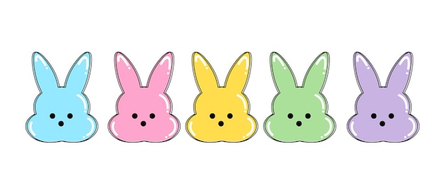 Carino coniglio di Pasqua vettore di Pasqua clipart kawai Pasqua