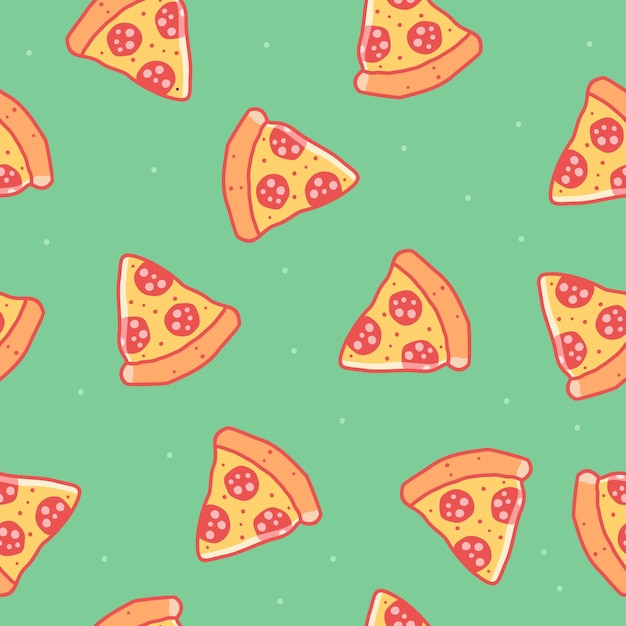 Carino disegno vettoriale dello sfondo della pizza