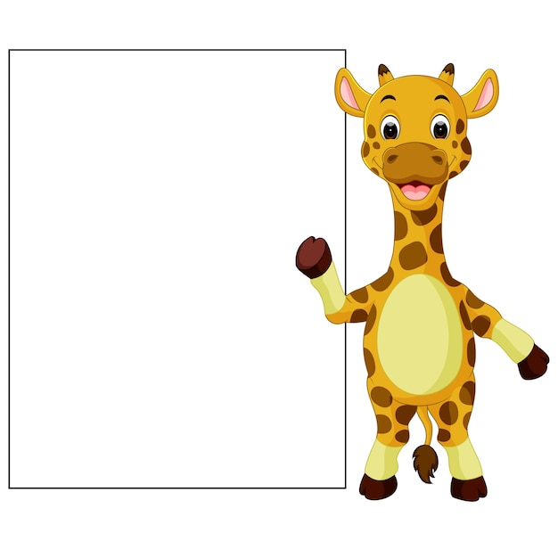 Carino giraffa con segno bianco