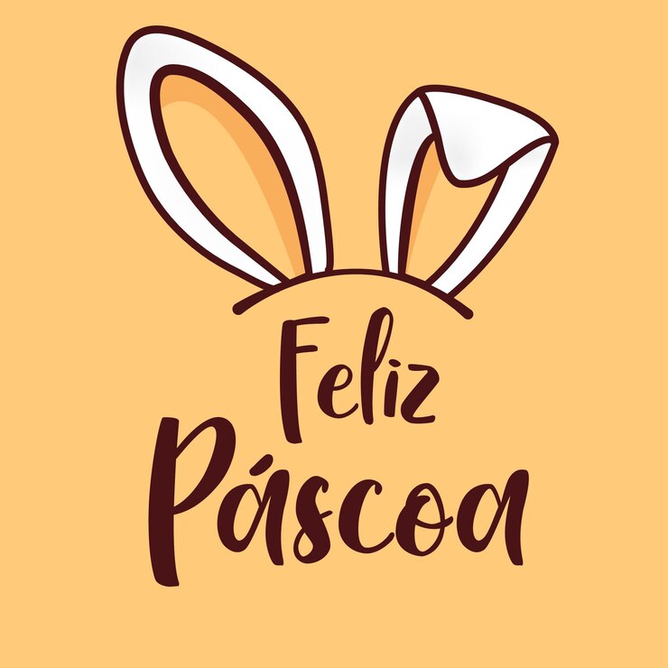 Vettore carino orecchie felice giorno di pasqua collezione d'amore brasile vettore