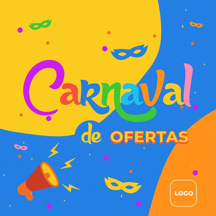 Vettore carnaval de ofertas post template social media brasile