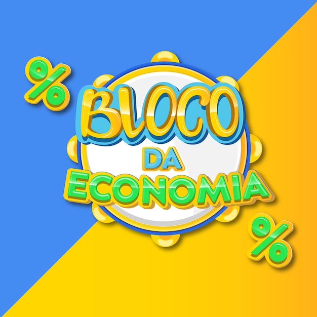 Carnevale brasiliano del partito di Bloco da economia Vettore Premium