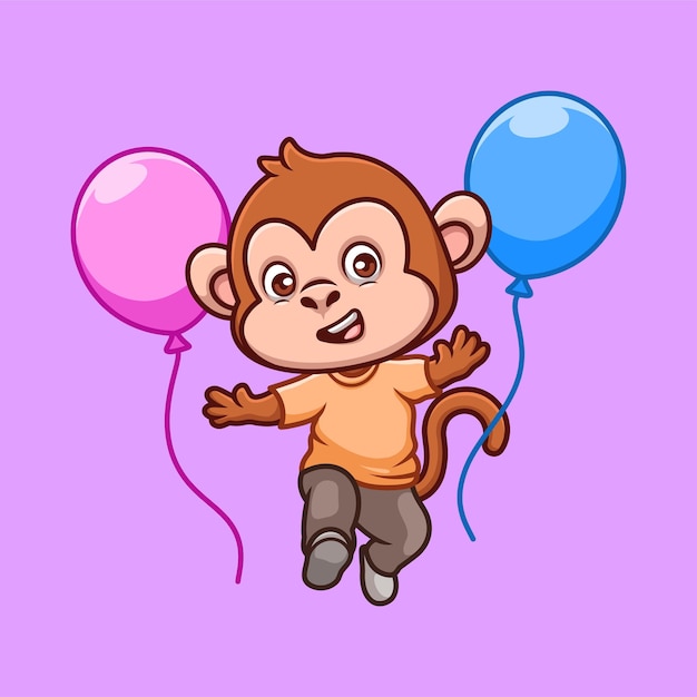 Caro personaggio dei cartoni animati per il compleanno della scimmia