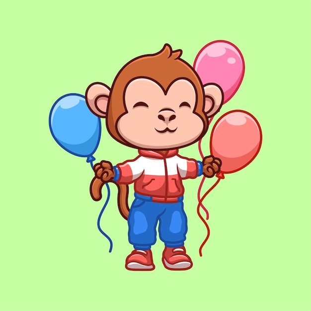 Caro personaggio dei cartoni animati per il compleanno della scimmia