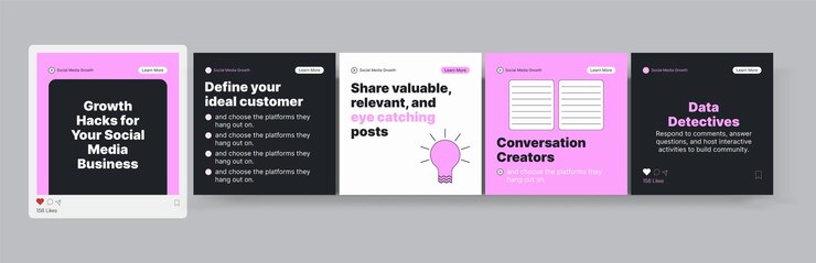 Vettore carousel dei social media post instagram carousel template carousel del microblog