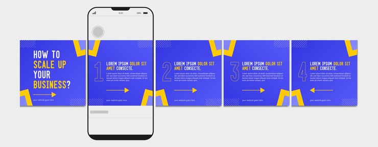 Vettore carousel template e social media post layout design set di business carousel post per instagram