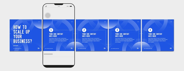 Vettore carousel template e social media post layout design set di business carousel post per instagram