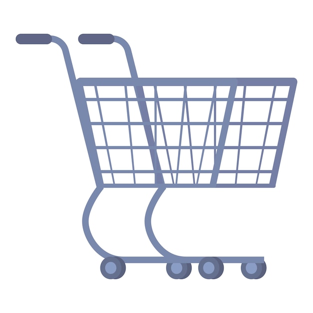 Carrello vuoto in attesa di un cliente nel supermercato
