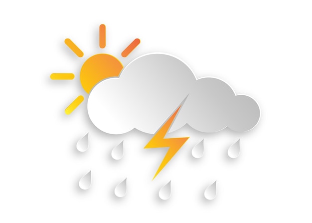 Carta arte Hard Rain icona illustrazione vettoriale