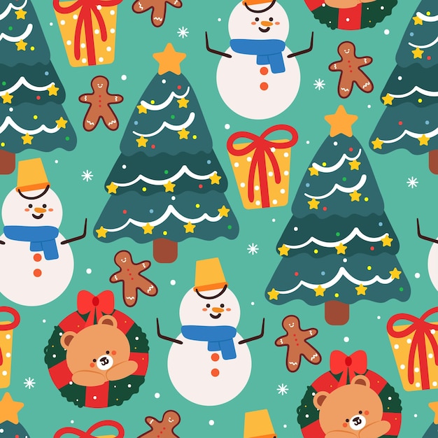 carta da parati di natale del fumetto senza cuciture