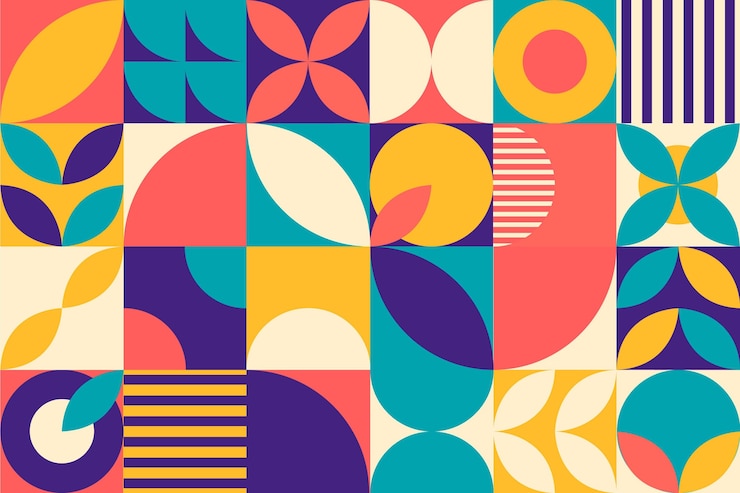 Vettore carta da parati geometrica