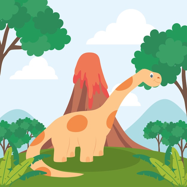 Carta di brachiosauro giallo