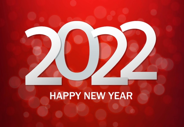 Carta di felice anno nuovo con testo con maglia sfumata, illustrazione vettoriale